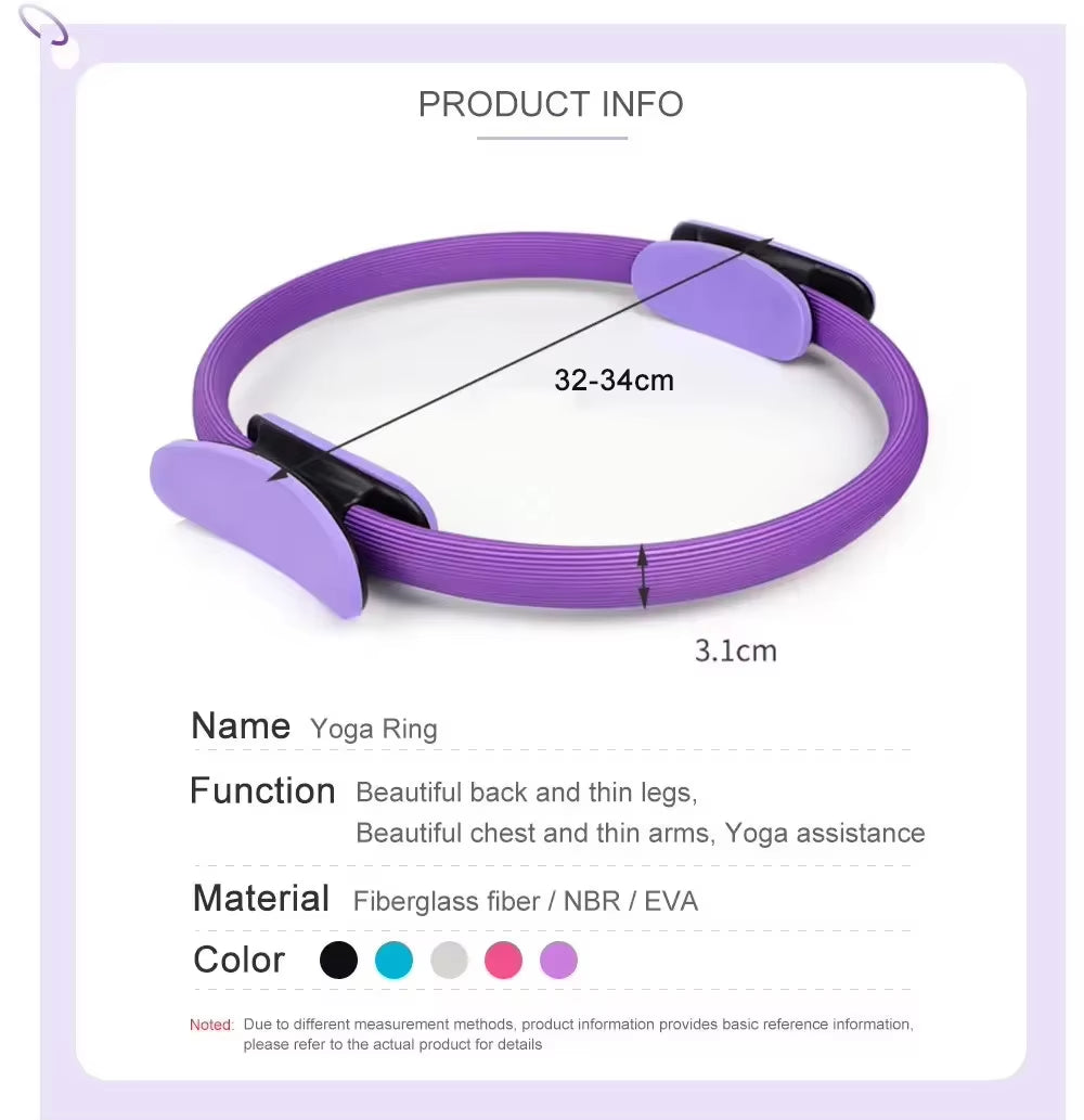 Yoga Fitness Ring Pilates Ring Women Girl Exercise Home Resistance Elasticity Yoga Gym Workout Pilates Circle Yoga Circle ﻿